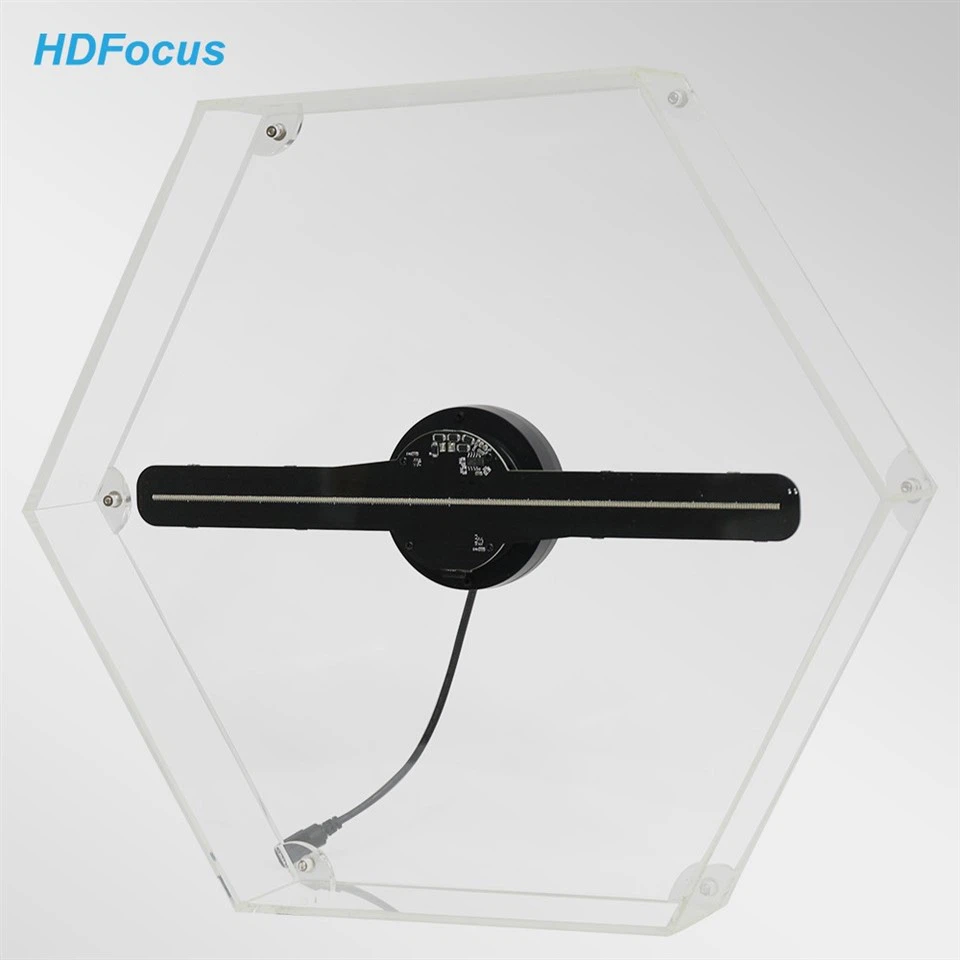 Projektor Hologram Kipas Led Berputar 32Cm