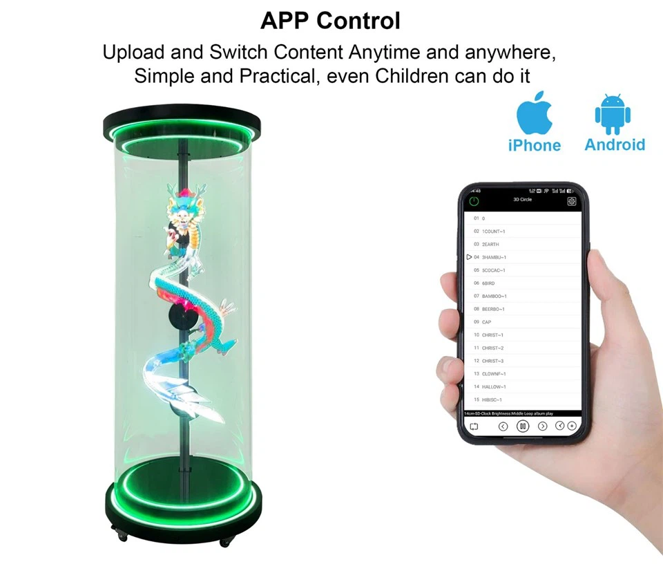 Mini Hologram Fan Led Splicing Human Solution